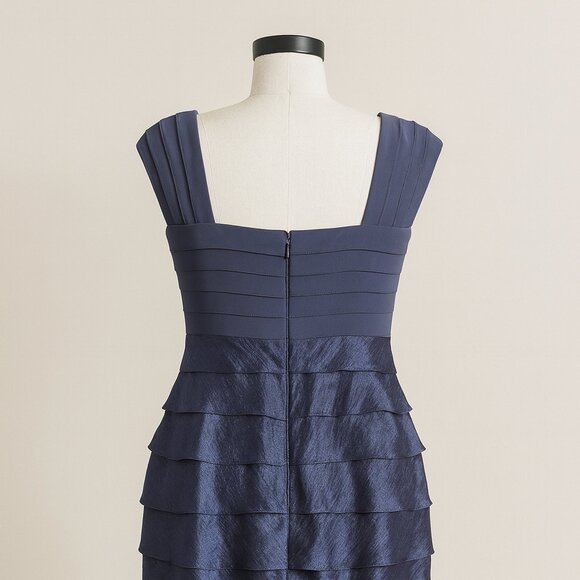 Adrianna Papell Purple Tiered Cocktail Dress – Size 8 - Picture 3 of 5